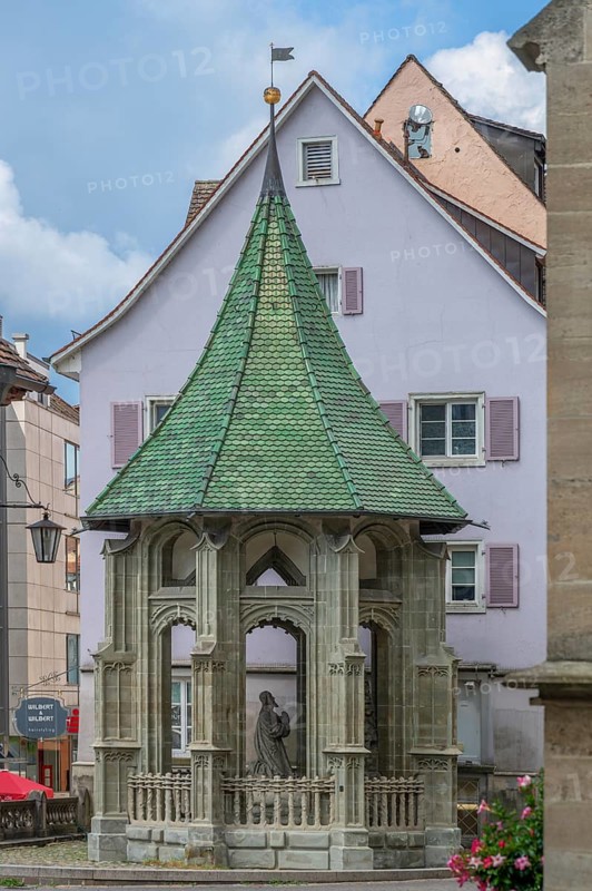 Mount of Olives at the Minster around 1500, restored in 2015, St Nicholas, Überlingen, Baden-Württemberg, Germany