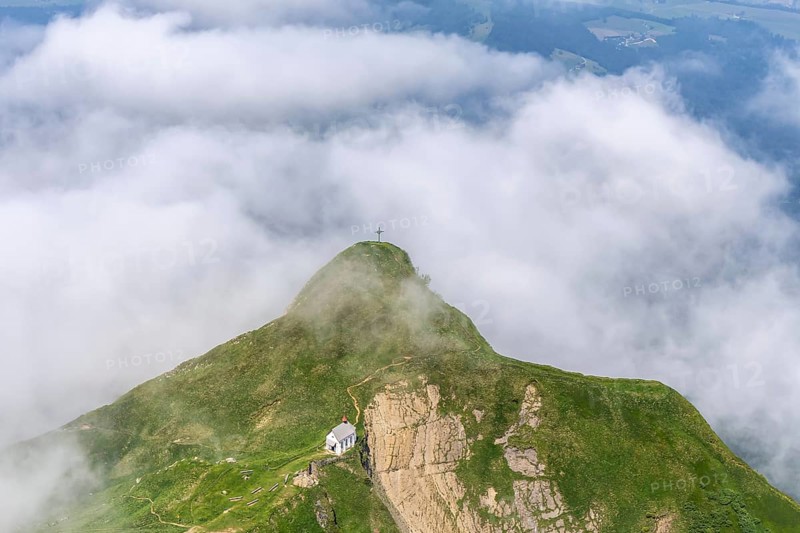Chapel on Mount Pilatus in the Swiss Alps in Pilatus, Switzerland