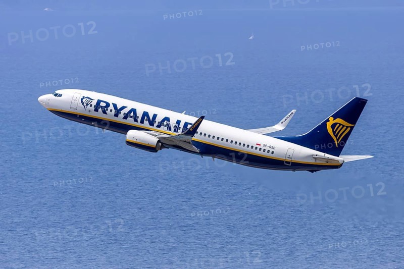 A Ryanair Boeing 737-800 aircraft with the registration SP-RSE at Rhodes Airport, Greece