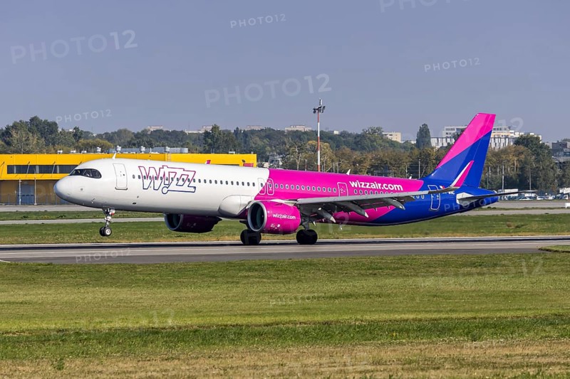A Wizzair Airbus A321neo aircraft with the registration 9H-WNC at the airport in Warsaw, Poland