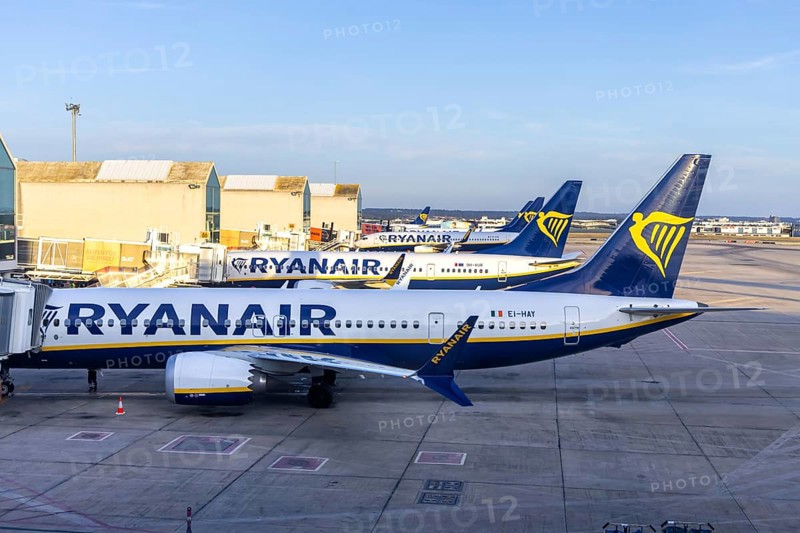 Ryanair Boeing 737 aircraft at Palma de Majorca Airport, Spain