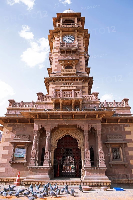 Ghanta Ghar clock tower in Sandar Market Girdikot, old town of Jodhpur, Rajasthan, India