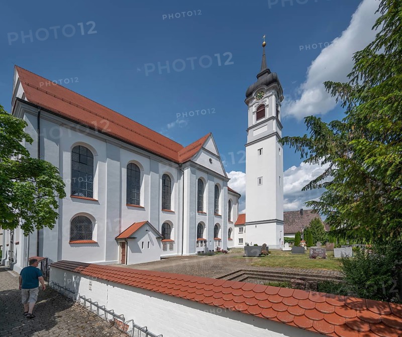 Parish church of St John, built 1717-19, Biberacher Str. 6, Ummendorf, district of Biberach, Baden-Württemberg, Germany