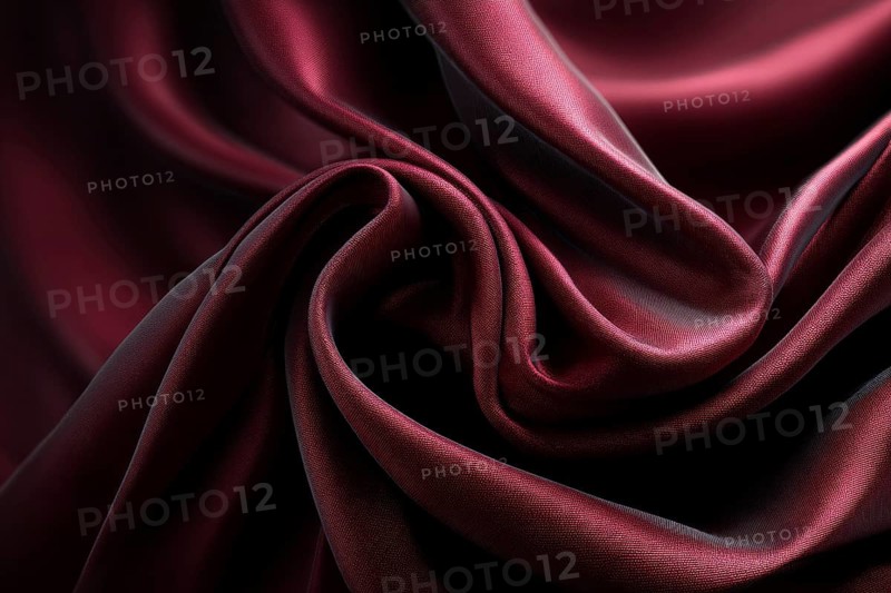 Black dark deep red burgundy cherry maroon crimson abstract background. Silk satin velvet fabric. Drapery, AI generated