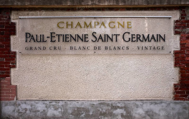 Head office, Headquarters, Champagne brand Champagne Paul-Etienne Saint Germain, Logo, Avenue de Champagne, Épernay, Marne, France