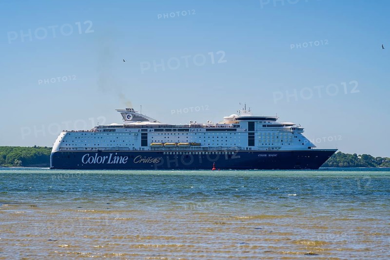 Ferry Color Line, Color Magic, Laboe, Baltic resort, Fjord, Baltic Sea, North Frisia, Schleswig-Holstein, Germany