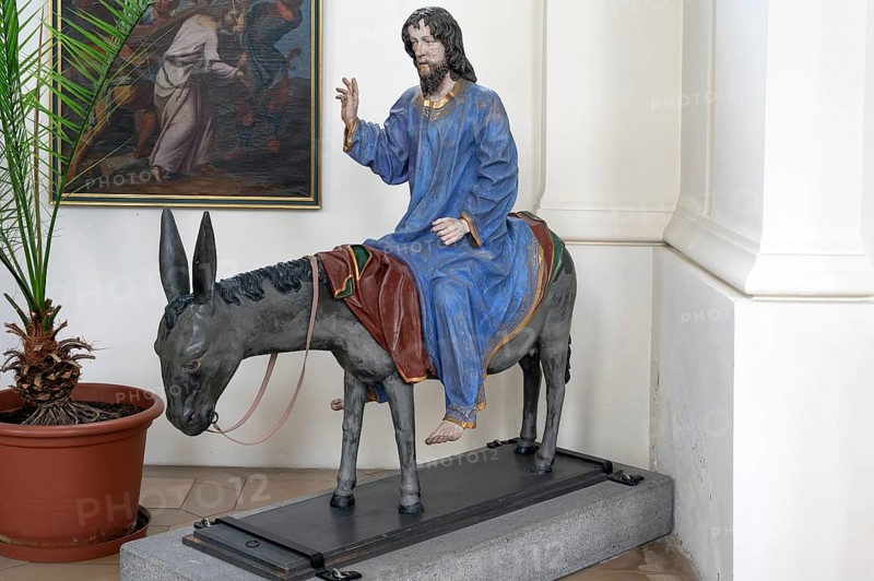 Palmesel, around 1490, St John's parish church, Biberacher Str. 6, Ummendorf, Biberach district, Baden-Württemberg, Germany