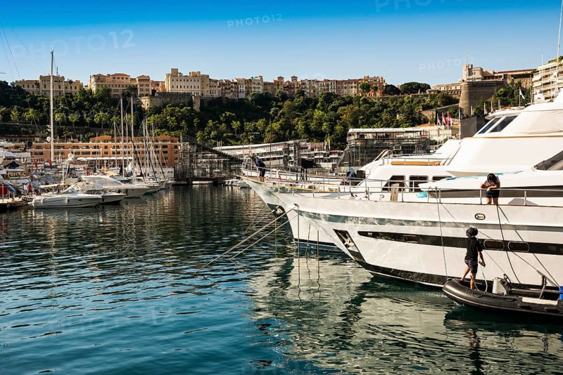 Harbour with luxury yachts, Monte Carlo, Cote d'Azur, Monaco