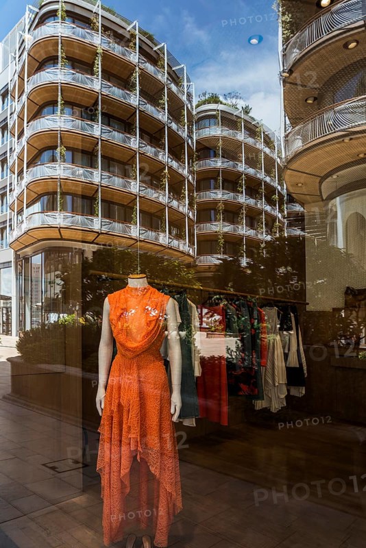 Luxury flats and luxury shops, Monte Carlo, Cote d'Azur, Monaco