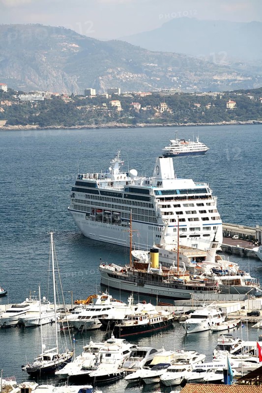 Luxurious ship, MS Nautica, cruise ship, harbour, Monaco