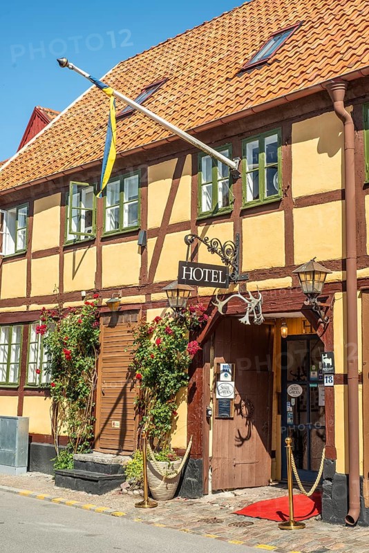 Hotel Sekelgården in an old half timbered house in the idyllic part of Ystad, Skåne County, Sweden, Scandinavia