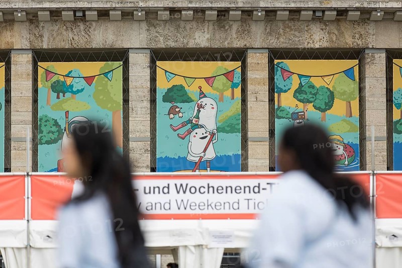 Entrance at the south gate at the Lollapalooza Festival in the Olympiastadion and on the Maifeld, Berlin, 13.07.2025
