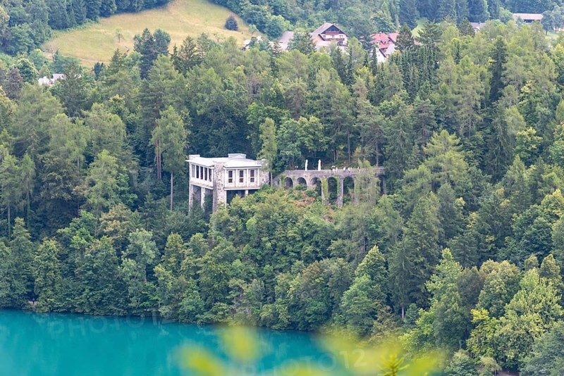 Belvedere pavilion above Lake Bled, was once a tea pavilion for head of state Tito, Bled, Upper Carniola region (Gorenjska), Slovenia