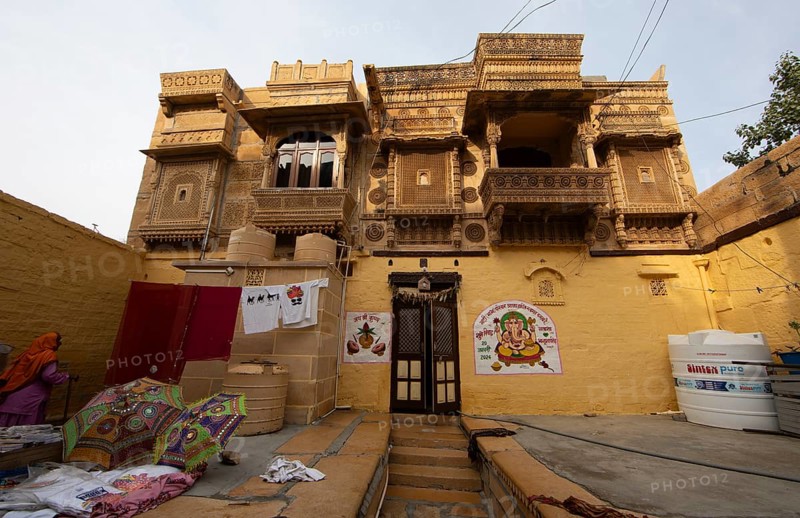 Haveli or merchant's house in the fortress of Jaisalmer, Rajasthan, India