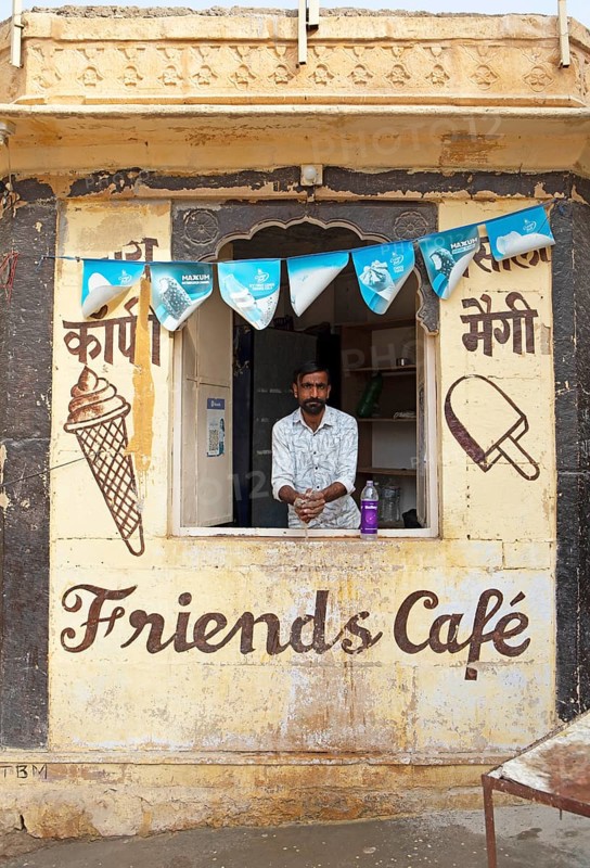 Café in the old town of Jaisalmer, Rajasthan, India