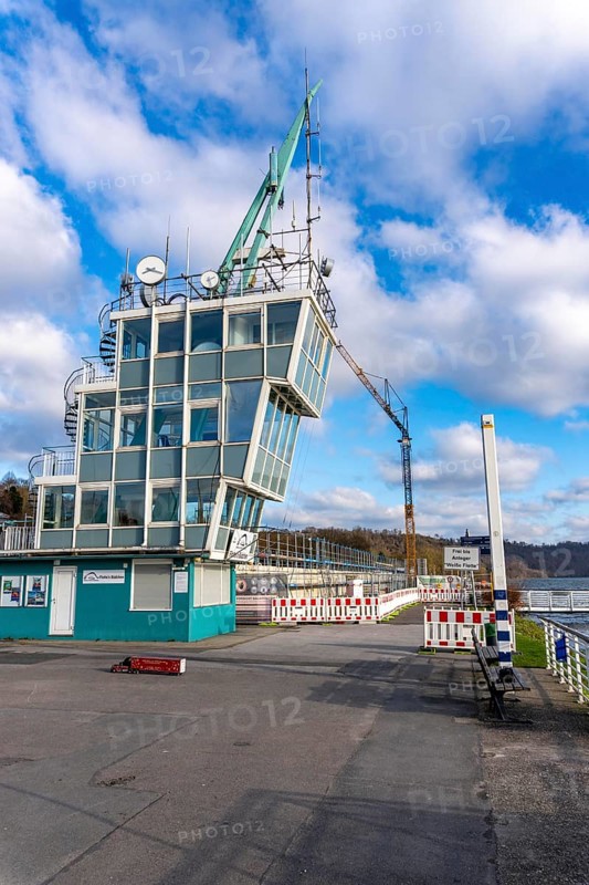 Construction site of the new regatta stand at Lake Baldeney in Essen, North Rhine-Westphalia, Germany