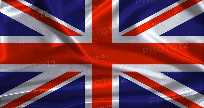 United Kingdom flag with cloth textured background. National flag of the United Kingdom with realistic texture