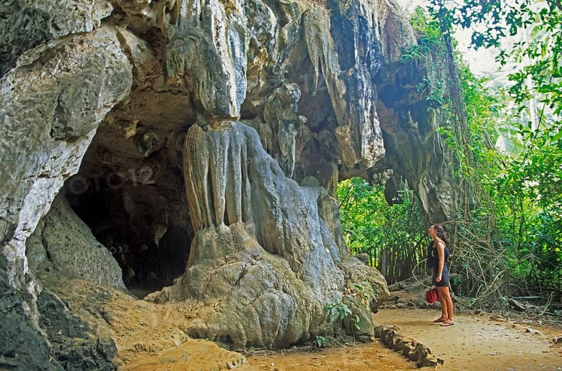 Limestone rock, Railay, two years in front of the tsunami, Krabi, Thailand, December 2002, vintage, retro, old, historic