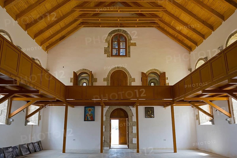 Spacious church interior with distinctive wooden ceiling and windows. Light flows through architecture, German Evangelical Lutheran Church of the Redeemer, Schwabenstraße, village founded by Caucasian Germans, Asureti, Asureti, Elizabeth Valley, Lower Kartli region, Georgia