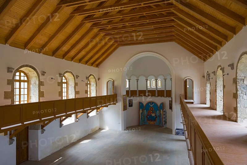 Large church room in wooden design with gallery and many windows. Light floods the room, German Evangelical Lutheran Church of the Redeemer, Schwabenstraße, village founded by Caucasian Germans, Asureti, Asureti, Elizabeth Valley, Lower Kartli region, Georgia