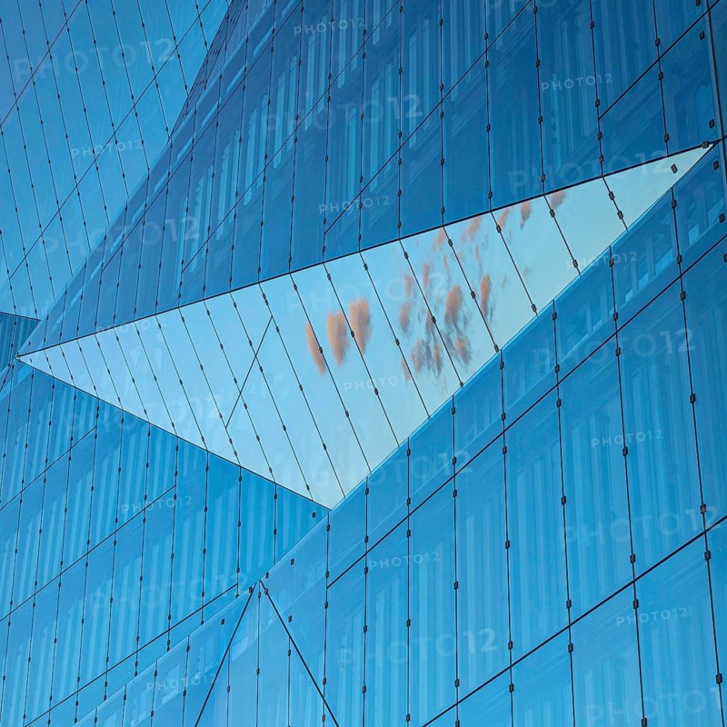 Glass façade of the Cube on Washington-Platz, Central Station, Berlin