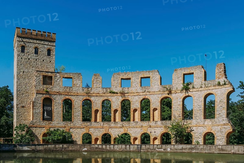 Norman tower with the wall of a Roman theatre, Sanssouci, Potsdam