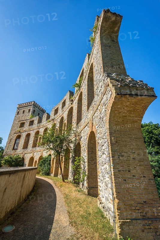 Norman tower with the wall of a Roman theatre, Sanssouci, Potsdam