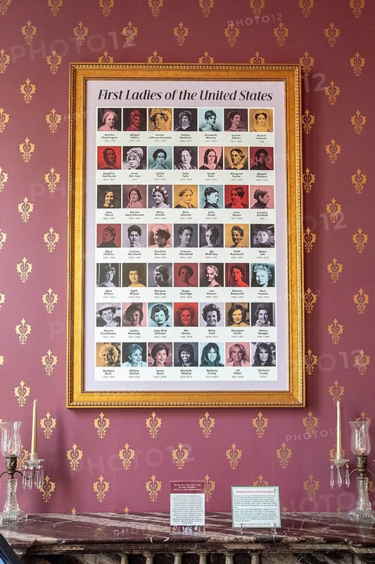 Canton, Ohio - A chart of all of America's first ladies at the First Ladies National Historic Site