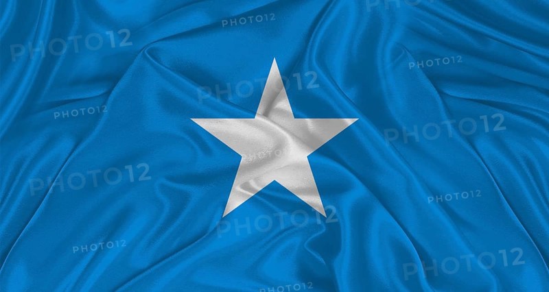 Somali flag with fabric texture. Realistic flag of Somalia waving, National flag