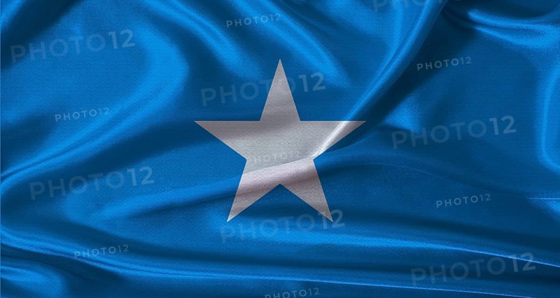 National flag of Somalia with cloth texture. Somalia flag with realistic texture background