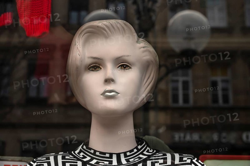 Head of a vintage mannequin from the 1950s, Bavaria, Germany