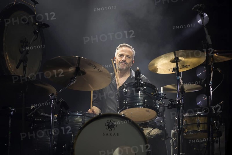 Heiko Jung, drummer from Karat live on 50 years of KARAT tour in Berlin's Max-Schmeling-Halle on 19.12.2025