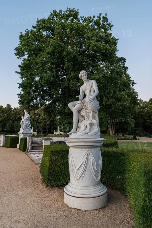 Goddess Juno sculpture with peacock, Sanssouci Park, Potsdam