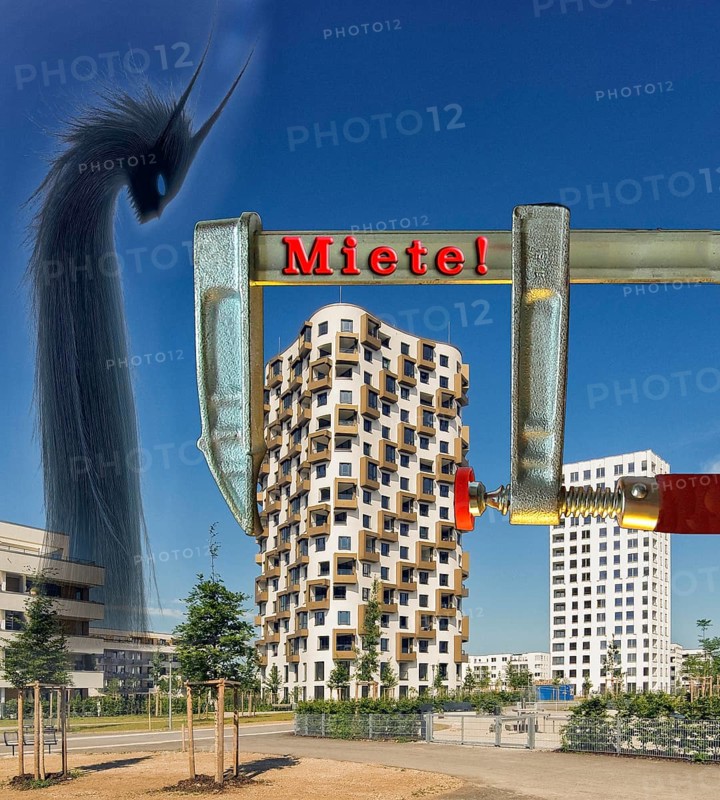 Symbolic image, spectre rent increase, rent rises, housing shortage, housing shortage, housing shortage, rent usury, tenant association, tenant association, rent, lack of living space, student housing, moving in, foreign housing search, overpricing, tenant protection, house building