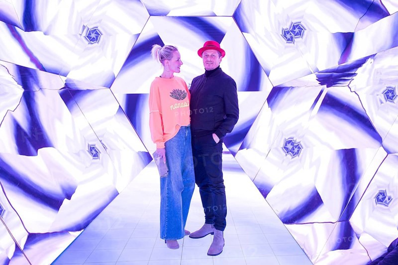 Franziska Hippe and Roman Knižka at the opening of Bubble Planet - The Adventure Museum for All Senses at Arena Berlin, Berlin, 11.12.2025