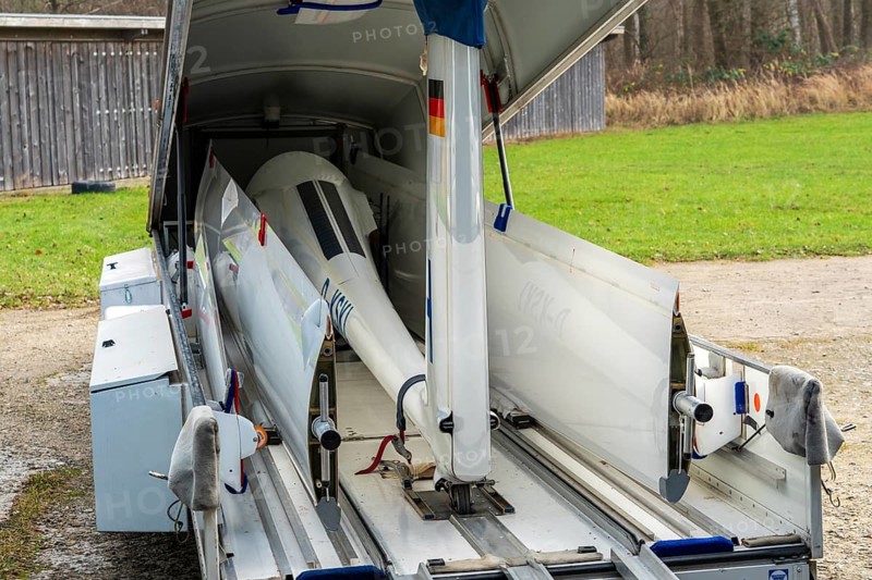 Sailplane, trailer, dismantled, folded, transport, aircraft, sports, air sports, Germany