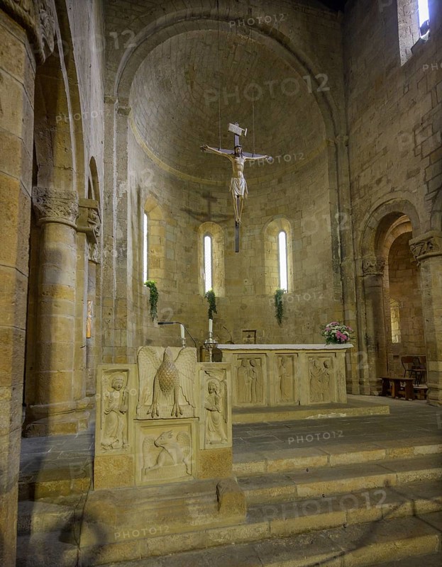 Altar in the Collegiata di Santa Maria Assunta, Castell'Arquato, Province of Piacenza, Italy