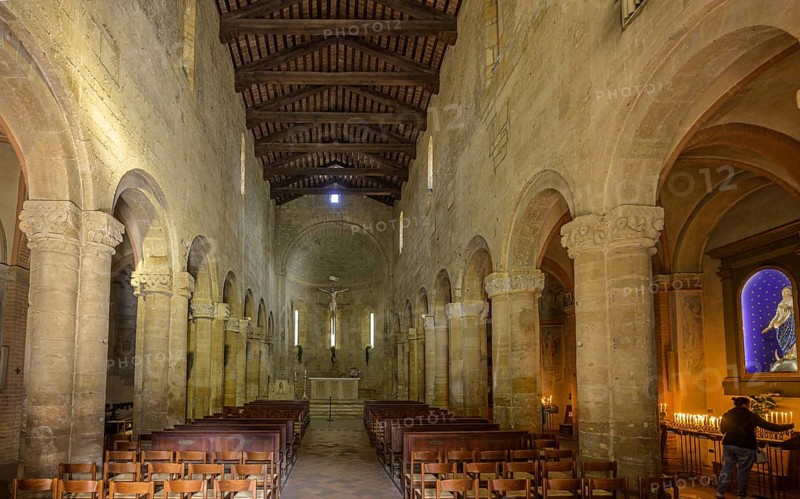 View of the altar in the Collegiata di Santa Maria Assunta, Castell'Arquato, Province of Piacenza, Italy
