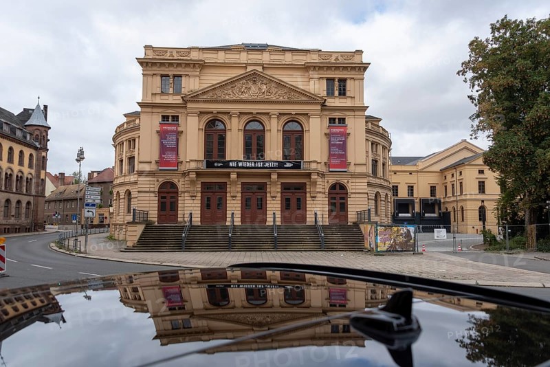 Classical theatre, reflection, Altenburg, Thuringia