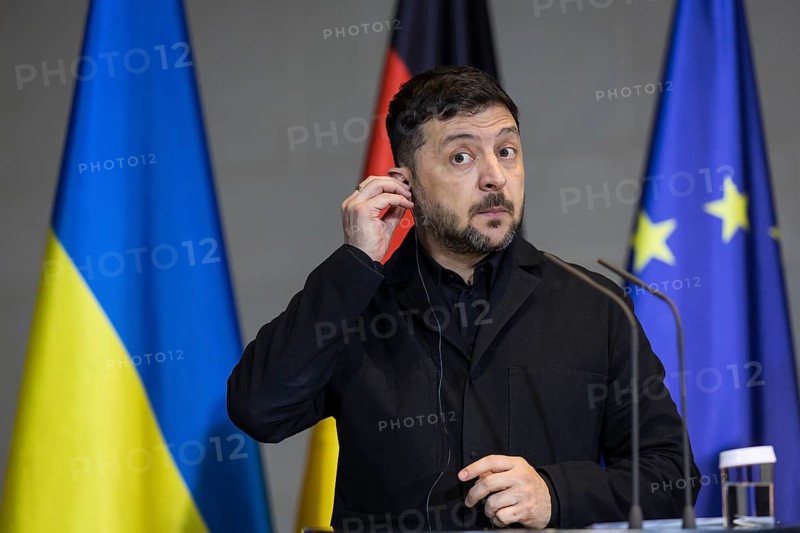Volodymyr Zelensky (President of Ukraine) and Friedrich Merz (Chancellor of the Federal Republic of Germany) hold a press conference at the Federal Chancellery after the 8th German-Ukrainian Economic Forum, 15 August 2025