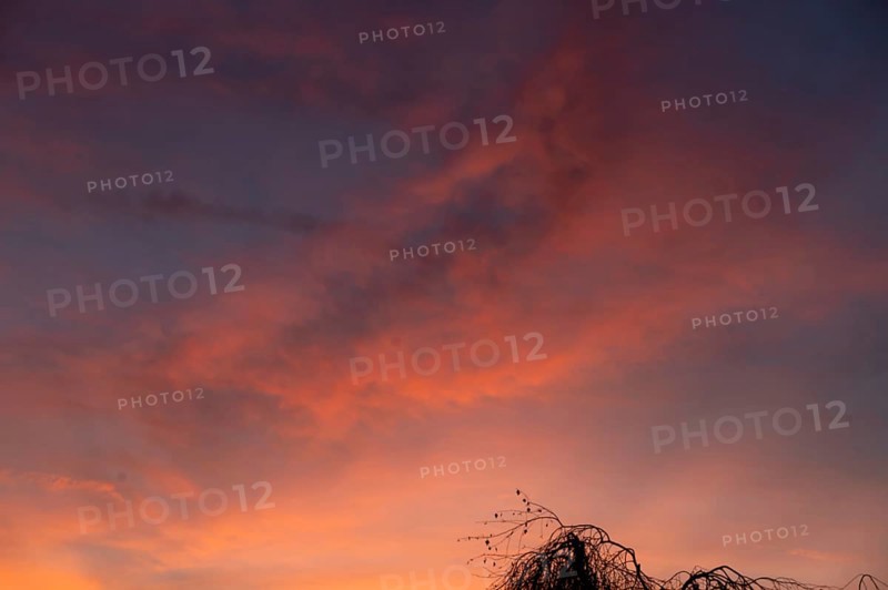 Evening Sky, Eckental, Middle Franconia, Bavaria, Germany
