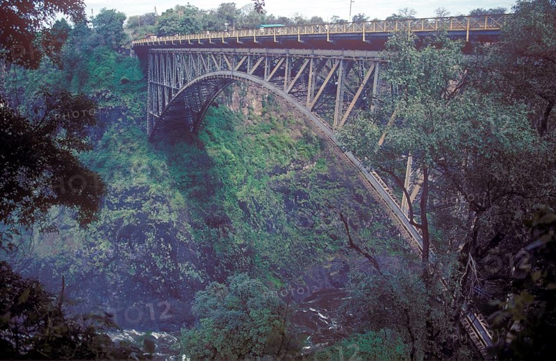 Zambezi Bridge, Zambezi, Victoria Falls, Zimbabwe, Africa, June 2000, vintage, retro, old, historic