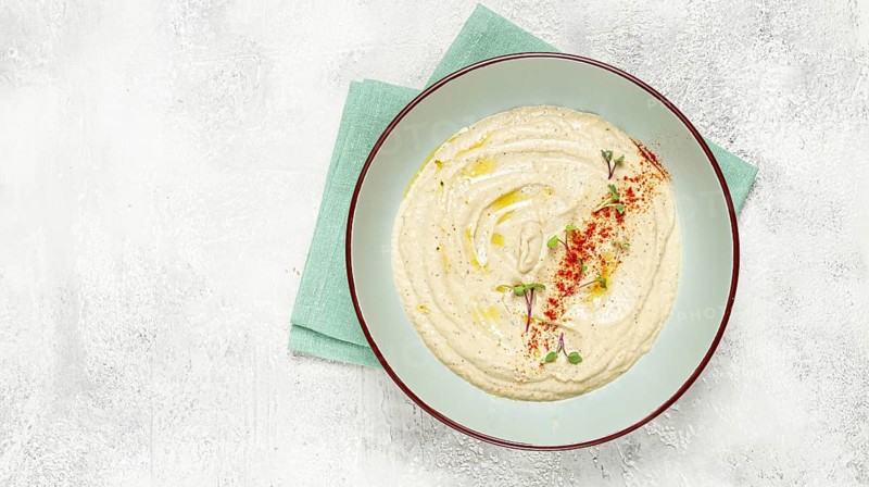 Babaganoush, eggplant appetizer, traditional Lebanese cuisine, homemade, no people