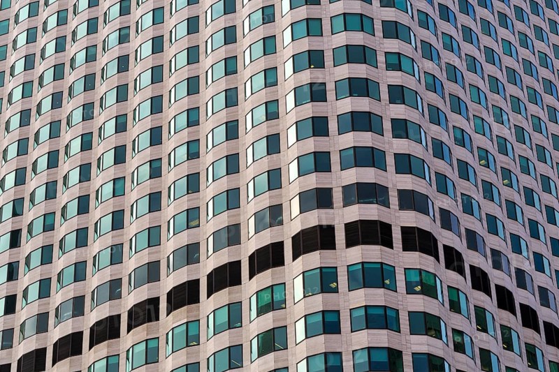 Facade detail, rows of windows, 99 High Street, Keystone high-rise building, Office Tower, Financial District, Downtown, Boston, Massachusetts, New England, USA