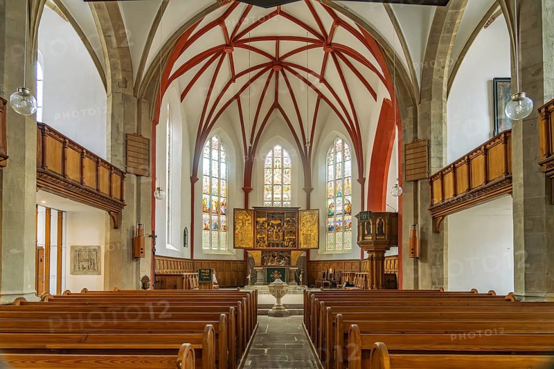 Interior of the Lutheran Church of Our Lady in Meissen, Saxony, Germany