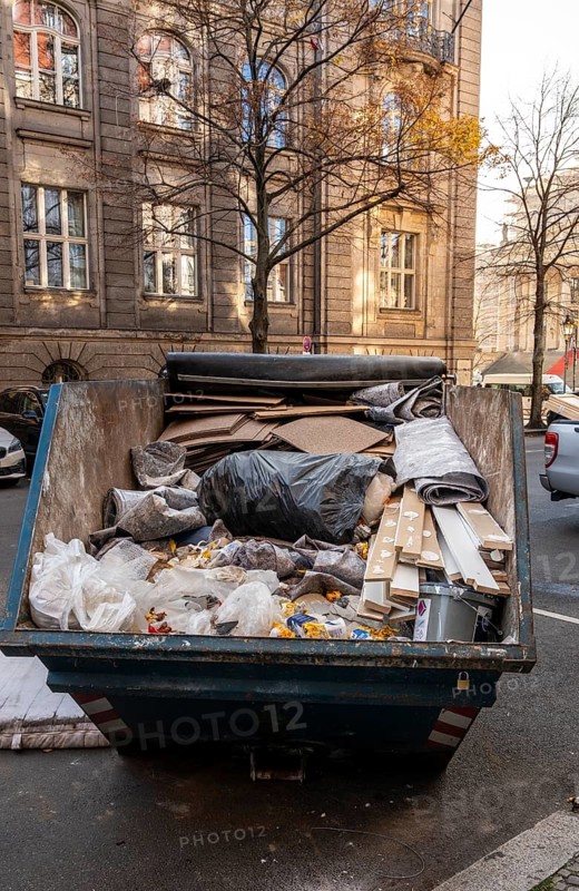 Rubble on public roads, Berlin, Germany