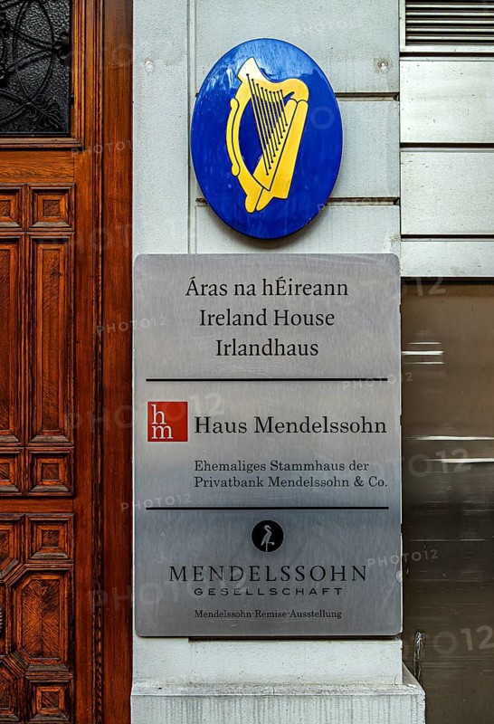 Name and company signs at the famous Mendelssohn house in Berlin's Jägerstraße, Germany