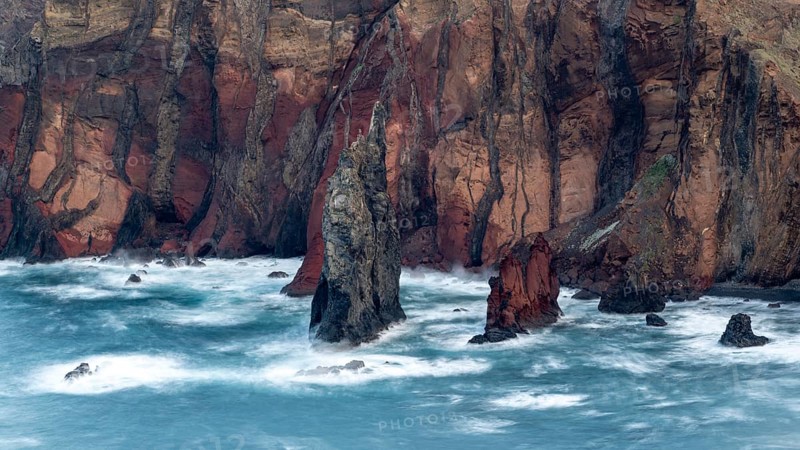 Miradouro da Ponta do Rosto, rocky coast at Capo La Punta de San Lorenzo, east coast, Madeira, Portugal