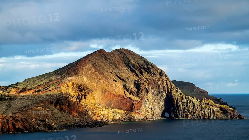 Sunset, volcanic peninsula, Ponta de São Lourenço, Ponta de Sao Lourenco, rocky coast, Punta de San Lorenzo, Madeira, Portugal