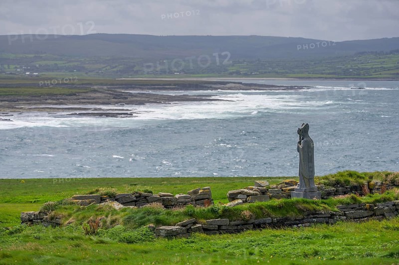 Statue at Downpatrick Head, Lackan, County Mayo, Ireland